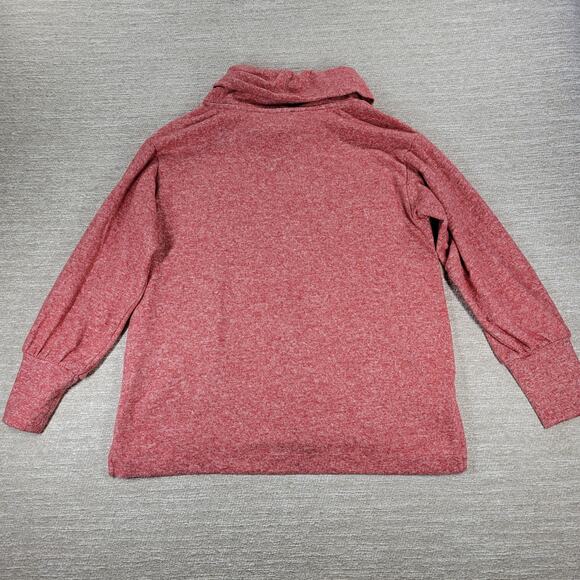 Maeve by Anthropologie Oversized Turtleneck Sweater Red Heathered Knit Large - Picture 14 of 14